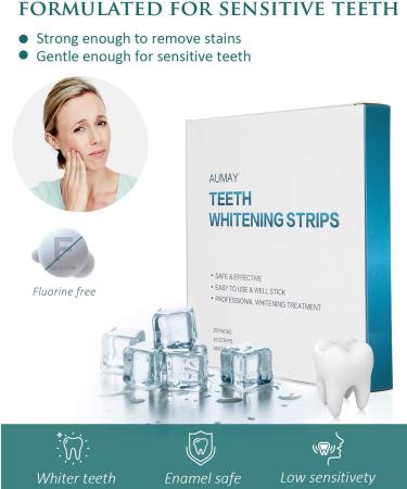 Professional Effects Teeth Whitening Strips - 20 Treatments, 40 Strips - Sensitive Teeth Whitening Kit for Coffee, Tea & Tobacco Stains - Buy Online on GoSupps.com