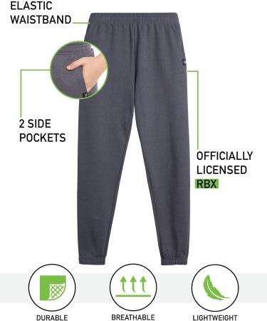 RBX Boys' Active Sweatpants - 2 Pack Red/Grey Jogger Track Pants Size 8 - Buy Online on GoSupps.com