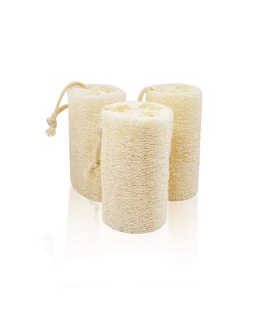 WelKin All Natural Loofah Sponge 100% Natural Bath Sponge Flower Wipe Back Exfoliating Bath Body Shower Sponge (5 * 10cm/3PCS)