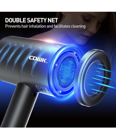 Professional Ionic Negative Hair Dryer 1800W with Diffuser - Fast Drying Lightweight Portable for Curly & Straight Hair - Buy Online on GoSupps.com