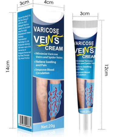 Varicose Vein Cream 20g - Pain Relief & Spider Veins Repair - Buy Online on GoSupps.com