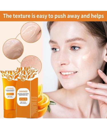 Facial peeling natural orange peeling gel 50 g orange exfoliating brightening gel gently cleanses and improves skin condition 3 pieces - Buy Online on GoSupps.com