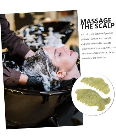 Beaupretty 6-Piece Jade Kamm Set - Scalp Massage Combs & Gua Sha Tools for Hair Care | Premium Jade Head Massage Tools - Buy Online on GoSupps.com