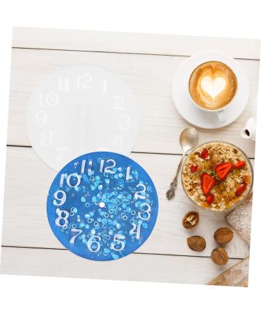 NUOBESTY 1pc Moulds Ornament Mold Wall Crystal Manual Home Epoxy Craft Diy Silicone Resin Clock Time Casting White 15.5X15.5CM - Buy Online on GoSupps.com