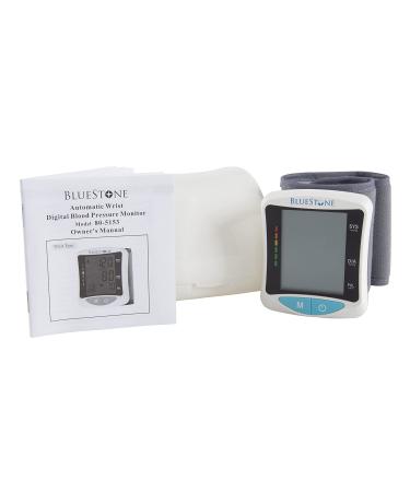 Bluestone Automatic Wrist Blood Pressure Monitor - Fast Readings, Digital LCD Display, Adjustable Cuff (White) - Buy Online on GoSupps.com