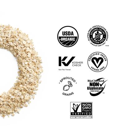 One Degree Organic Foods Sprouted Rolled Oats - USDA Organic, Non-GMO, Gluten Free Oatmeal - 24 oz (Pack of 4) - Buy Online on GoSupps.com