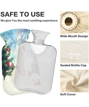 Dachshund Christmas Hot Water Bottle - 2 Litre Fleece Cover for Hot & Cold Therapy | Ideal Gift - Buy Online on GoSupps.com