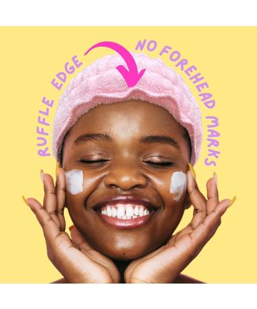 Merely Beauty Extra Wide Spa Headband (2 Pack) - Baby Pink Grey | For Face Washing, Skincare, Makeup, Yoga - Home Spa Accessories - Buy Online on GoSupps.com