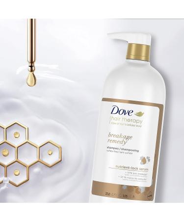 Dove Hair Therapy Shampoo Breakage Remedy 33.8 oz - Nutrient-Lock Serum for Damaged Hair - Buy Online on GoSupps.com