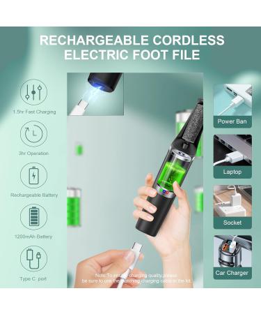 Professional Electric Foot Callus Remover | Rechargeable Pedicure Wand for Smooth Feet | At-Home Spa Kit for Men & Women - Buy Online on GoSupps.com