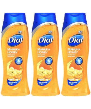 Dial Manuka Honey Enriching Body Wash 21 Ounce (Pack of 3) Total 63 Ounces