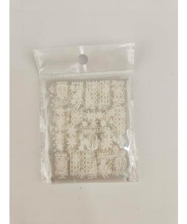 Kalolary 7PCS Christmas Adhesive Nail Art Sticker - 5D Stereoscopic Embossed Snowflake Designs for Women & Girls - Nail Decoration Kit - Buy Online on GoSupps.com