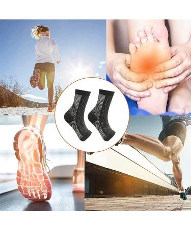 3 Pairs Dr. Sock Soothers Neuropathy Socks - Heelium Pain Relief - Compression Foot Sleeve Support (L/XL Black) - Buy Online on GoSupps.com