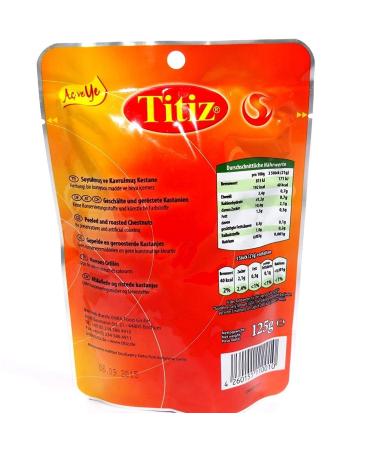 Titiz 18x125g Super Value Pack - Cooked Ready to Eat Tender Sweet Chestnuts | Vegan Unsweetened Gluten-Free - Buy Online on GoSupps.com