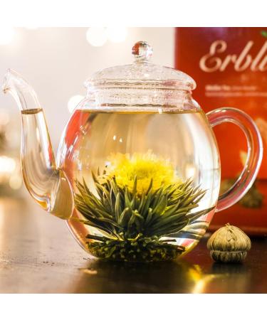 Creano Erbl hTee Wooden Decoration Box - Tea Flower Mix Gift Set with 6 Tea Roses & White Tea - Buy Online on GoSupps.com