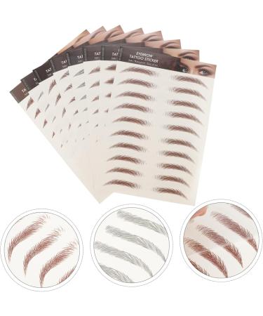  Angoily Angoily False Eyebrow Stickers - 8 Sheets of Realistic Stickers for Natural Eyebrows on Natural Hair - Buy Online on GoSupps.com