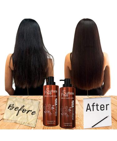 Moroccan Argan Oil Sulfate Free Shampoo and Conditioner Set - Repair and Hydrate Damaged, Dry, Curly, Frizzy Hair - Thickening for Fine/Thin Hair - Color and Keratin Safe - Buy Online on GoSupps.com