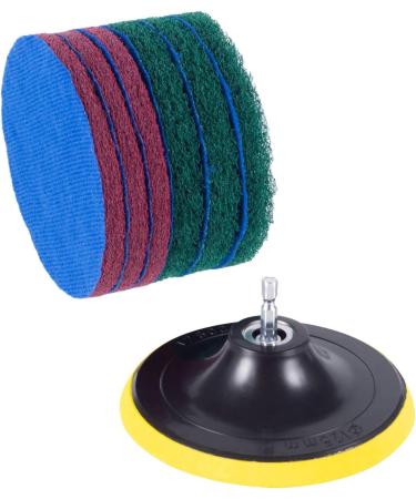 BIXUEJ 5 Inch Drill Power Brush Tile Scrubber Scouring Pads Cleaning Kit Heavy Duty Household Cleaning Tool (Drill NOT Included) - Buy Online on GoSupps.com