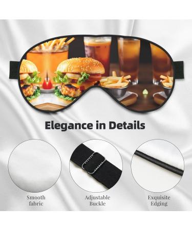 Chicken Leg Burger Sleep Mask - Adjustable & Breathable Eye Mask for Comfort | Fashionable International Shipping - Buy Online on GoSupps.com