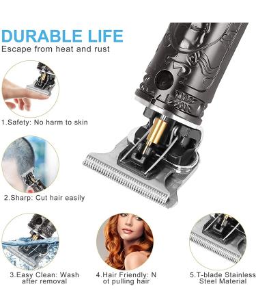 Professional Men's Hair Clippers - Caneocane Rechargeable T-Blade Trimmer with LCD Display - Buy Online on GoSupps.com