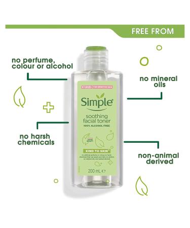 Simple Kind to Skin Soothing Facial Toner 200ml - Gentle Skincare Essential - Buy Online on GoSupps.com