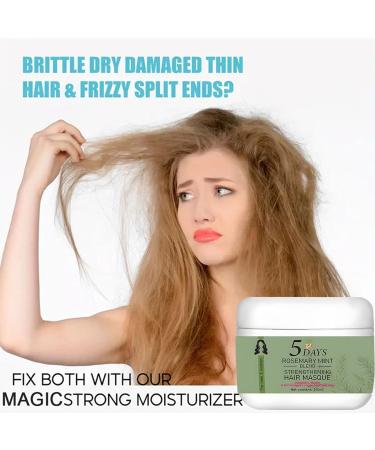 Rosemary Hair Mask Moisturising Hair Moisturiser Rosemary Hair Mask Natural for Dry Damaged Hair Reduces Hair Loss for Healthy Hair Growth - 250 ml (1 Piece) Green - Buy Online on GoSupps.com