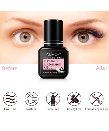 Uocasi Super Strong Hold False Eyelash Glue 2 Pack of Eyelash Extension Glue Professional Individual Lash Glue Bond and Seal Lash Glue Fast Drying Time 1-2s Long-lsting Retention 7-9 Weeks 2 x 5ML FB32340(x2) - Buy Online on GoSupps.com