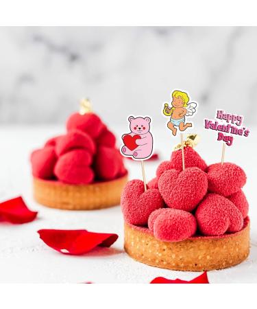 Valentine s Day Food Picks Cupcake Toppers Decorations - Appetizers Toothpicks Sticks V-Day Dinner Party Supplies 144Ct - Buy Online on GoSupps.com