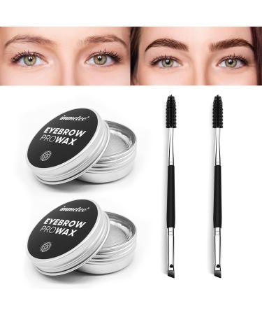 immetee Eyebrow Wax, Brow Soap Kit Eyebrow Styling Wax, Long Lasting Waterproof 4D Brow Freeze, Professional Eyebrow Enhancer Gel Makeup Balm -15g(1PC+Brush) 1 Count (Pack of 1)