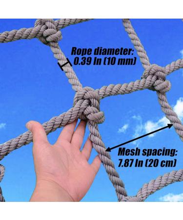 Durable Polyester Playground Net Heavy Duty Large Climbing Cargo Net Indoor and Outdoor Safety Protection Net Rope Ladder Swingset Treehouse(Size:3 * 4m(10 * 13ft)) () - Buy Online on GoSupps.com