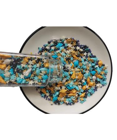 Edible Mixed Space Planet Sugar Sprinkles | Rucola Dessert Toppings | Star Cake & Cupcake Decor | Pearl Cookie Decorations - Buy Online on GoSupps.com