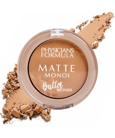 Physicians Formula Mini Matte Monoi Butter Bronzer Matte Bronzer Powder Face Matte Makeup Dermatologist Tested Essential Fatty Acids Pro-Vitamins Softens Conditions And Moisturize Skin Bronzer - Mini