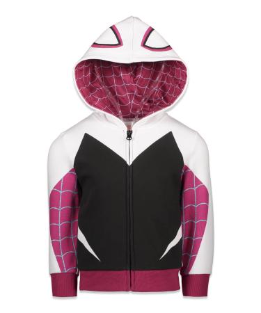 Marvel Spider-Verse Spider-Gwen Ghost Spider Fleece Zip-Up Hoodie Spiderman 2T