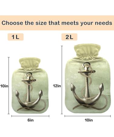 Shop Naanle Vintage Anchor Heat Bottle - 2L Large Hot Water Bottle for Pain Relief & Warmth | Ideal for Bed & Feet | International Shipping Available - Buy Online on GoSupps.com