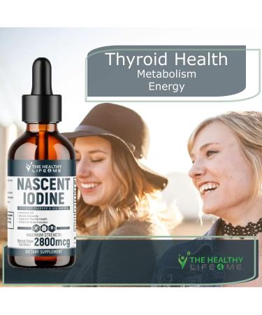 Organic Nascent Iodine Drops | 2800mcg | Potassium Iodide Supplement | Vegan-Friendly | 2oz Clear Color - Buy Online on GoSupps.com