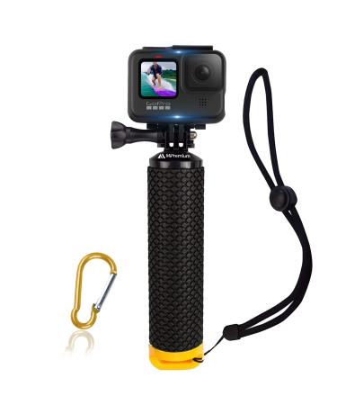 Waterproof Floating Hand Grip Compatible with GoPro Hero 11 10 9 8 7 6 5 4 3+ 2 1 Session Black Silver Camera Handler & Handle Mount Accessories Kit for Water Sport and Action Cameras (Yellow)