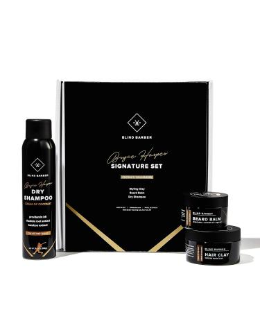Blind Barber Bryce Harper Signature Gift Set | Men's Hair Beard & Grooming Kit - Dry Shampoo Beard Balm & Hair Clay Paste (3 Piece) - International Shipping Available - Buy Online on GoSupps.com