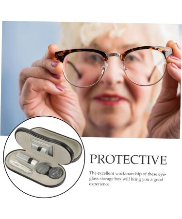 Goohochy 2-in-1 Portable Glasses & Contact Lens Case - Travel Organizer for Eyewear - Buy Online on GoSupps.com