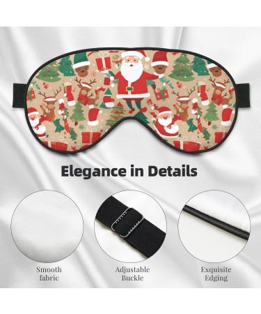 Buy Cute Santa Claus Unisex Sleep Eye Mask | Adjustable Blackout Travel & Yoga Mask for Naps - Buy Online on GoSupps.com