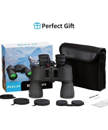 FULLJA 20x50 High Power Binoculars for Adults - Waterproof & Compact for Bird Watching, Concerts, Travel, Hiking - Clear Low Light Vision - Outdoor Sports - Buy Online on GoSupps.com