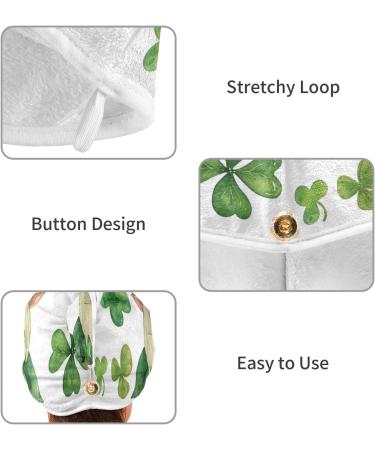 Saint Patrick's Day Gnome Hair Towel 2 Pack - Super Absorbent Quick Dry Turbans for Women & Girls - Buy Online on GoSupps.com