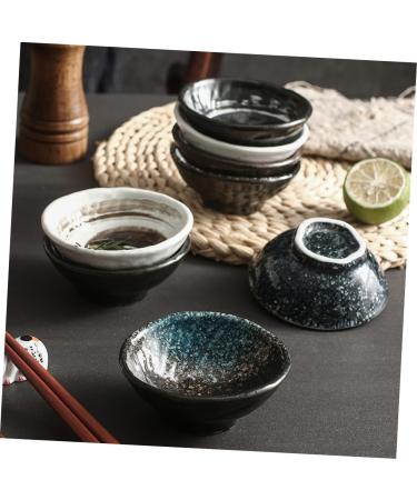 OUNONA 5 Pcs Seasoning Dish Ceramic Sauce Bowl Small Bowls for Dips Dipping Serving Bowls Sauce Dish Side Dish Small Sauce Ceramic Sauce Plate Japanese Mini Ceramics Vinegar re-usable 9X9X3.5CM Assorted Color - Buy Online on GoSupps.com