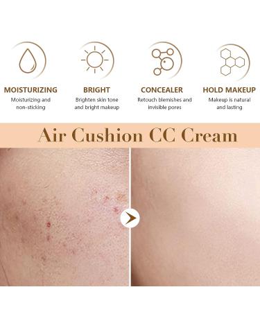 NUEDSFXO Mushroom Head Air Cushion CC Cream - Moisturizing Concealer BB Cream for All Skin Types - Long Lasting, Matte Makeup Base with Mushroom Applicator - Even Skin Tone (Natural Color) - Buy Online on GoSupps.com