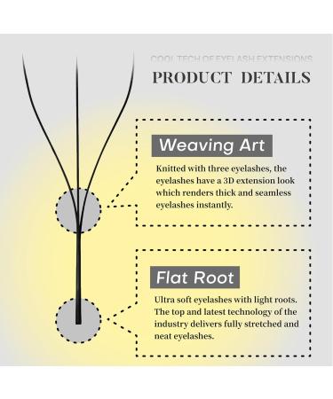 Shop 3D Lash Extensions: 0.07mm D Curl Korean PBT Soft Natural Eyelashes - Perfect for Beginners & Beauty Salons - Buy Online on GoSupps.com