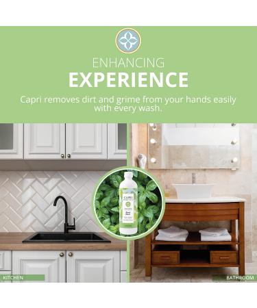 CAPRI ESSENTIALS Hand Soap Liquid Natural Household Cleaning Supplies Gentle Plant Based Aromatic Hand Wash with a Blend of Essential Oils Removes Dirt & Grime Sweet Basil Scent 16 FL Oz 23 Fl Oz (Pack of 1) - Buy Online on GoSupps.com