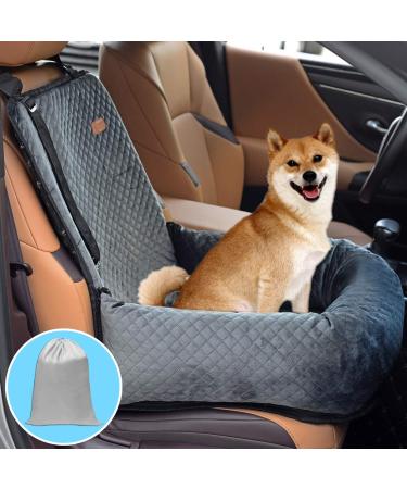 BCOCHAO Dog Car Seat Pet Booster Seat Pet Travel Safety Car Seat,The Dog seat Made of Materials is Safe and Comfortable, and can be Disassembled for Easy Cleaning Gray