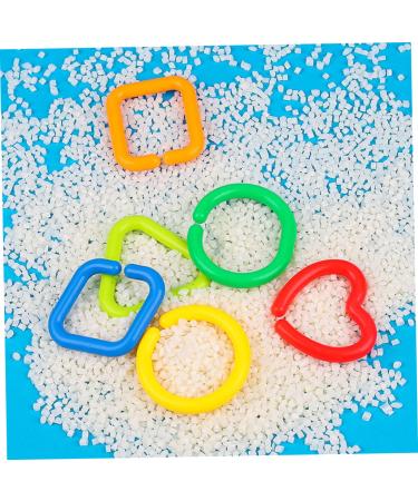 Shop Ibasenice 140 PTH Geometric Chain Buckle Baby Links - Colorful Sensory Rings for Newborns & Toddlers | 4-Piece Set (5.5x5.5cm) - Buy Online on GoSupps.com