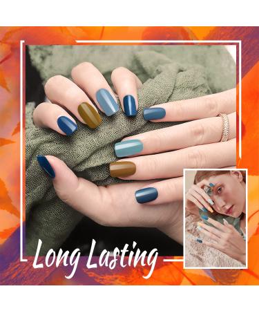 Wowfun 25Pcs Gel Nail Polish Kit - Orange, Golden Glitter, Brown Shades - Starter Set with Top Coat, Base Coat - Gifts for Mother - Passionate Bohemian - Buy Online on GoSupps.com