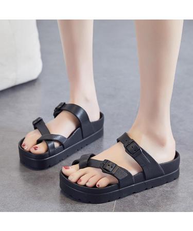 Buy Bunion Orthopedic Platform Sandals for Women | Fashion Travel & Walking Toe Corrector Slippers - Casual Breathable Hallux Valgus Flip Flops for Spring/Summer 7 Black - Buy Online on GoSupps.com