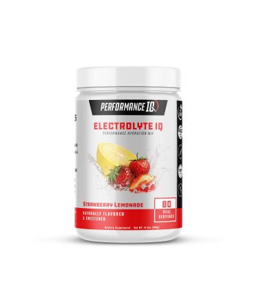 Keto Friendly Electrolyte Powder, Strawberry Lemonade, Sports Performance Hydration Drink Mix, No Added Sugar, 80 Real Servings, Energy, Non GMO, Keto Replenishment Drink, Vegan, Made in The USA